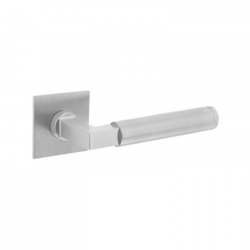 Intersteel Türgriff Bau-stil auf quadratischer Magnetrosette Edelstahl gebürstet