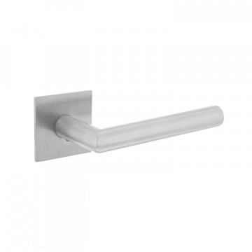 Intersteel Türgriff Winkel 90° auf quadratischer Magnetrosette Edelstahl gebürstet