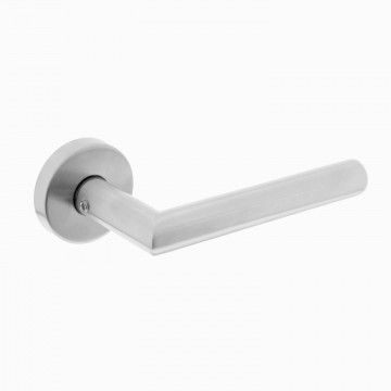 Intersteel Türgriff Winkel 90° mit Rosette Edelstahl gebürstet