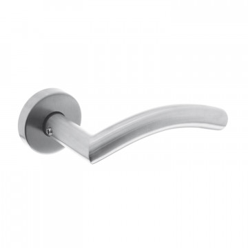 Intersteel Türgriff Lisa 90° mit Rosette Edelstahl gebürstet