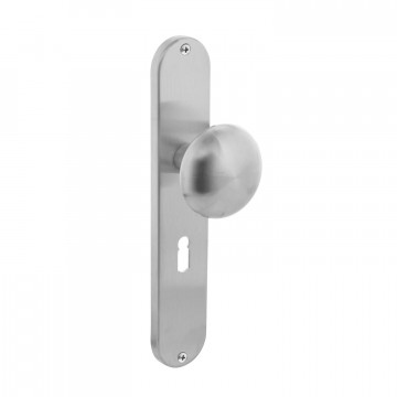 Intersteel Knopf Pilz auf Schild Schlüsselloch 56 mm Edelstahl gebürstet
