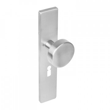 Intersteel Knopf auf rechteckigem Schild Schlüsselloch 56 mm Edelstahl gebürstet