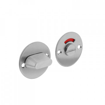 Intersteel Rosette rund flach 50 mm Toiletten-/Badezimmerschloss mit 8 mm Stift gebürstetem Edelstahl
