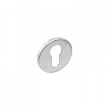 Intersteel Rosette rund flach verdeckt mit Profilzylinderloch Edelstahl gebürstet