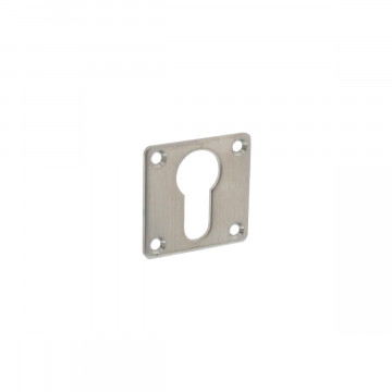 Intersteel Rosette mit Profilzylinderloch quadratisch 42x42x2 mm Edelstahl gebürstet