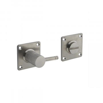 Intersteel Rosette mit Toiletten-/Badezimmerschloss quadratisch 42x42x2 mm Edelstahl gebürstet