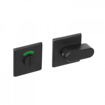 Intersteel Rosette Toiletten-/Badarmatur quadratisch Edelstahl gebürstet mattschwarz