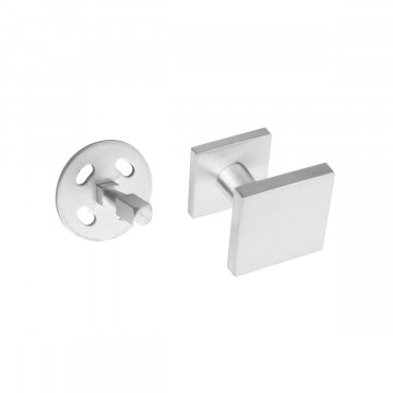 Intersteel Haustürknopf fest gefalzt quadratisch 64/54mm©Einseitige Montage Edelstahl gebürstet