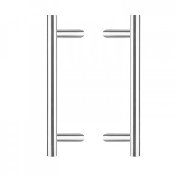 Intersteel Türdrückergarnitur T-slant 30 mm - 500 mm Edelstahl gebürstet