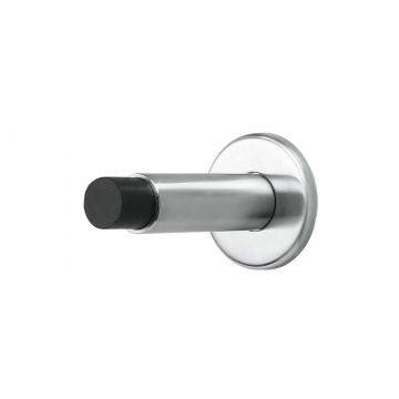 Intersteel Türstopper wandmontiert mit Rosette Edelstahl gebürstet