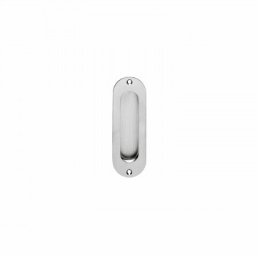 Intersteel Schiebetürgriff oval 120x40mm Schraublöcher Edelstahl gebürstet