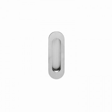 Intersteel Schiebetürgriff oval 120x40mm blind Edelstahl gebürstet