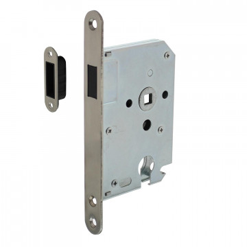 Intersteel Residential Magnetzylinder Tag- und Nachtschloss 55mm, Frontplatte abgerundet Edelstahl