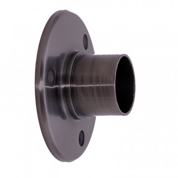 Wandflansch für Rohr 42,4 x 2,0 mm fest Edelstahl anthrazitgrau Modell 0184