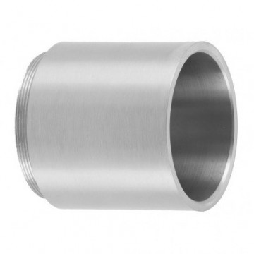 Wandflansch für Rohr 42,4 mm fest Edelstahl matt geschliffen Modell 0505