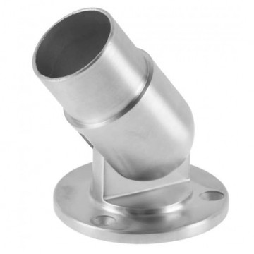 Wandflansch für Rohr 48,3 mm verstellbar Edelstahl matt geschliffen Modell 0506