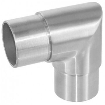 Rohrverbinder 90 Grad für Rohr 60,3 x 2,0 mm fest Edelstahl matt geschliffen Modell 0301