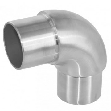 Rohrverbinder 90 Grad für Rohr 60,3 x 2,0 mm fest Edelstahl matt geschliffen Modell 0301