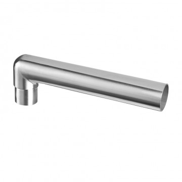 Kurzer Winkelverbinder für Rohr 33,7 x 2,0 mm fest Edelstahl matt geschliffen Modell 0306