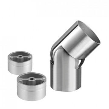 Winkelverbinder variabel (0°-70°), Rohr 42 mm, Modell 0312, Edelstahl