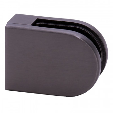 Glasklemme flach Edelstahl anthrazitgrau Modell 02