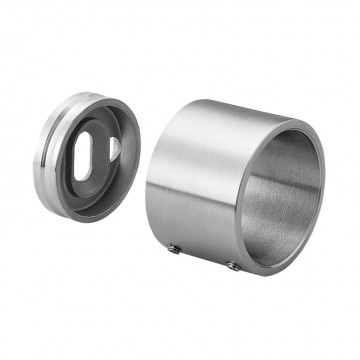 Wandflansch für Rohr 33,7 mm fest Edelstahl matt geschliffen Modell 0504
