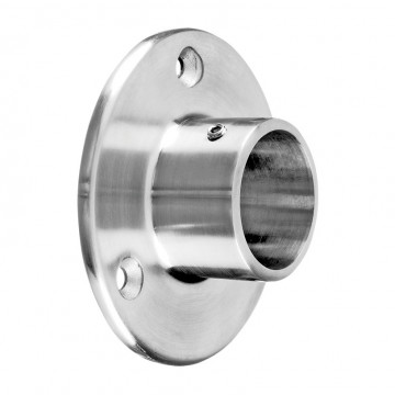 Wandflansch für Rohr 42,4 mm fest Edelstahl matt geschliffen Modell 0505