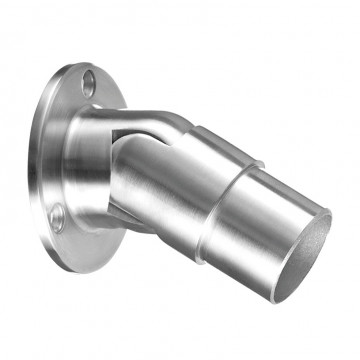Wandflansch für Rohr 42,4 mm verstellbar Edelstahl matt geschliffen Modell 0506