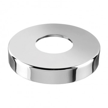 Niedriger Deckel für Anschweißflanschrohr 48,3 mm Edelstahl glänzend poliert Modell 0512