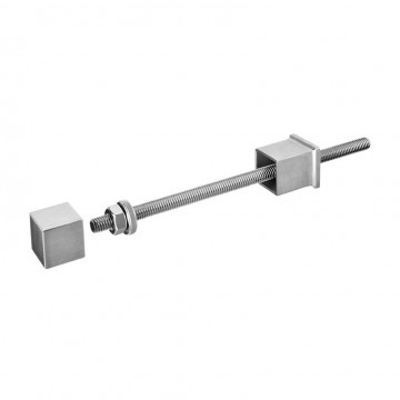 Balusterträgerhülse 40 x 40 mm Edelstahl matt geschliffen Modell 0554