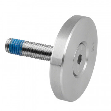 Spannteller 50 mm flach Länge 8,8 mm Edelstahl matt geschliffen Modell 0741