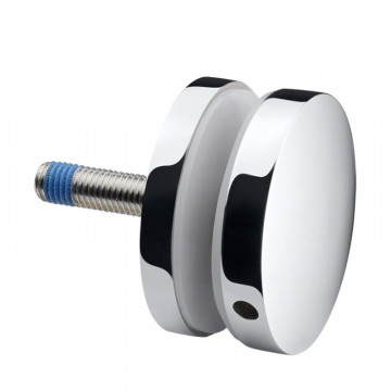 Glasadapter 60 mm flach Länge 10 mm Edelstahl poliert Modell 0745