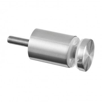 Glasadapter 30 mm flach Länge 80 mm Edelstahl matt poliert Modell 0746