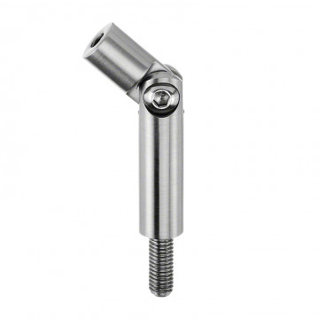 Geländerhalter Stiel M6 für Flachträger Edelstahl matt geschliffen Modell 0812