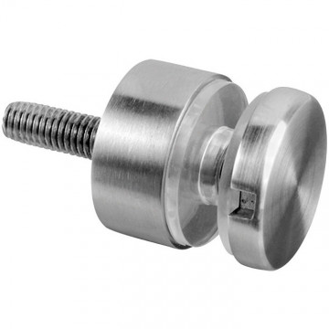 Glasadapter Ø 30 mm flach Länge M8 Zinkdruckguss Edelstahl Modell 0746