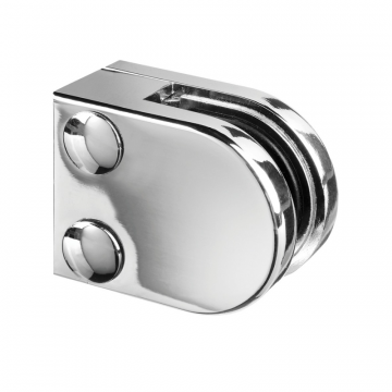 Glasklemme flach Zinkdruckguss verchromt Modell 2700