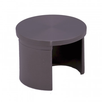 Flache Endkappe für U-Profilrohr 42,4 x 1,5 mm Edelstahl anthrazitgrau Modell 1112