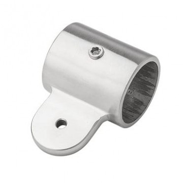 Koppeling plaatmontage voor buis 28 mm RVS-316 mat geslepen Edelstahl-316