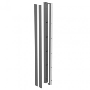 Easy Glass View Profilsatz Höhe 1100 mm Frontmodell 6839 Aluminium matt poliert