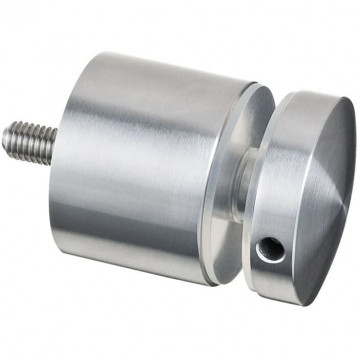 Glasadapter 50 mm flach Länge 30 mm Edelstahl matt poliert Modell 0747