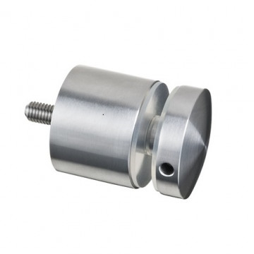 Glasadapter flach 60 mm Länge 50 mm Edelstahl matt poliert Modell 0745
