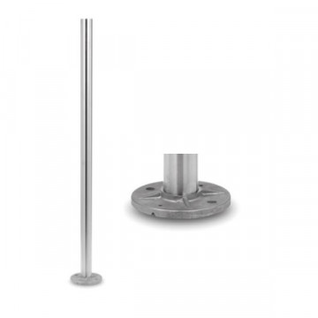 Baluster 48,3 mm x 2,0 mm 989 mm Edelstahl matt geschliffen Modell 0921