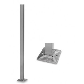 Baluster Square Line 40 x 40 x 2 mm 970 mm Edelstahl matt poliert Modell 4913
