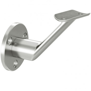 Handlaufhalter verstellbar für Wandmontage Rohr Ø 42,4 mm Edelstahl matt poliert Modell 0126