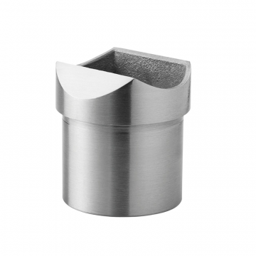 Rohradapter 33,7 x 2,0 mm Trägerrohr 33,7 mm Edelstahl matt geschliffen Modell 0774