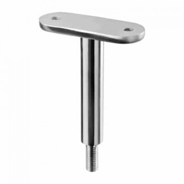 Geländerhalter M10 Träger flach Edelstahl matt geschliffen Modell 0810