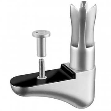 Treppenflansch für Klebeverbindung 42,4 x 2,0 mm Edelstahl matt geschliffen Modell 0947