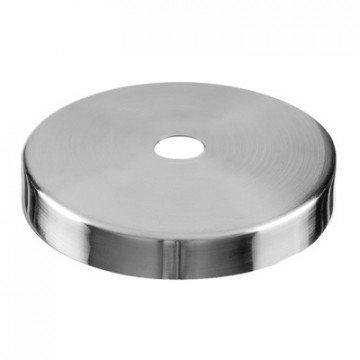Deckel 76 mm Rohr 12 mm Edelstahl matt geschliffen Modell 0515