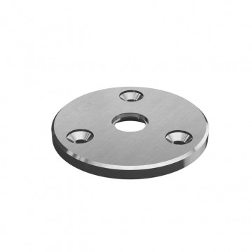 Rückenplatte für Handlaufhalter Edelstahl matt poliert Modell 1938 Rückenplatte für Handlaufhalter Edelstahl matt poliert Modell 1938