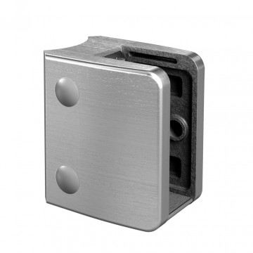Glasklemme für Rohr 48,3 mm Edelstahl matt geschliffen Modell 2300